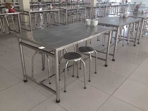 bàn ghế inox - bàn ăn công nghiệp do inox việt sản xuất chất liệu inox  304|inoxviet.vn