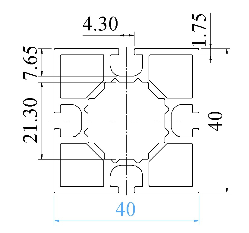 Nhôm định hình 40x40 ATV4-4040-01